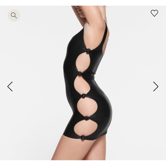 Skims liquid shine knotted swim onyx xs - Picture 3 of 7